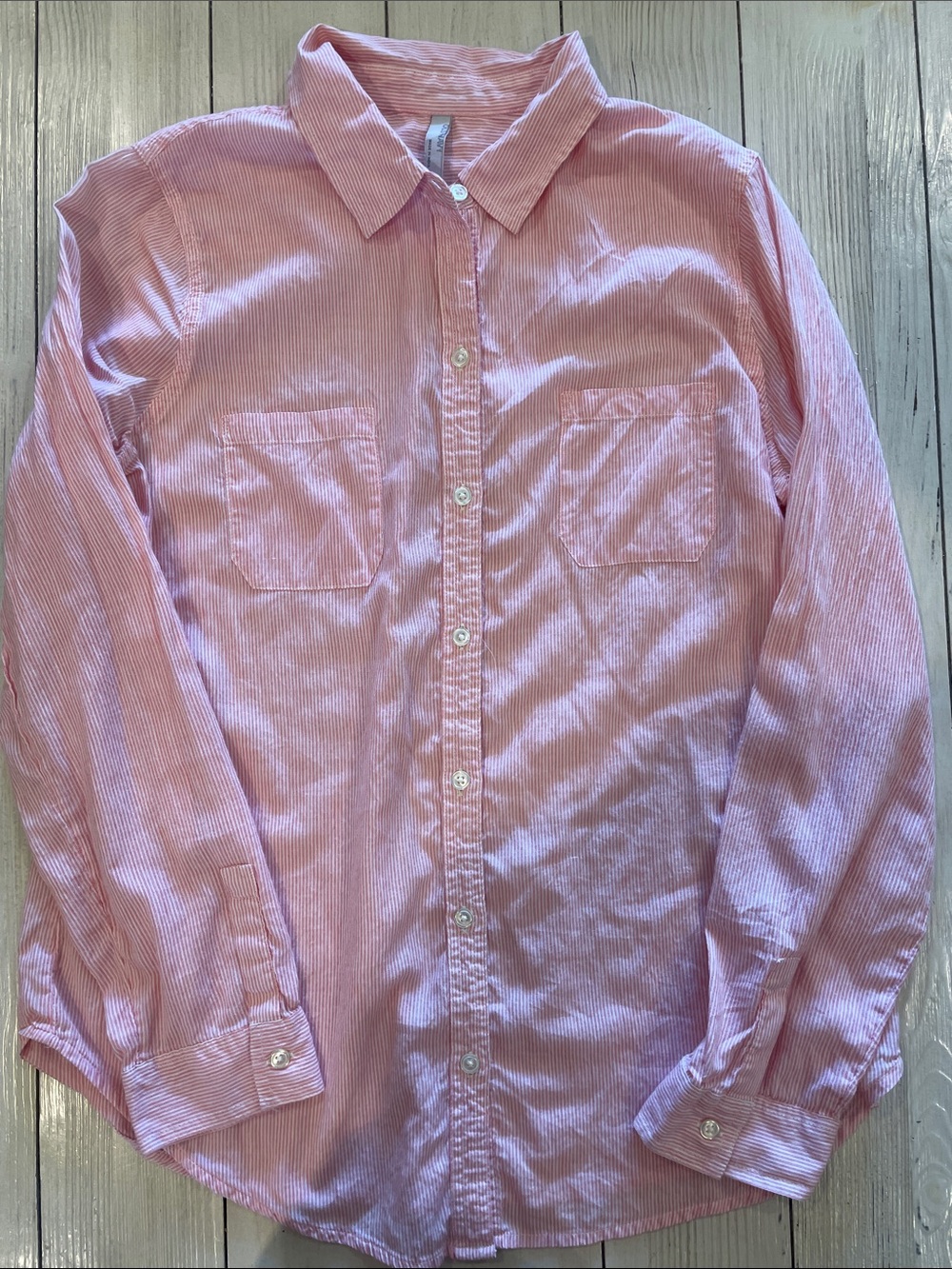 Old Navy Light Pink Long-Sleeve Button-Down Shirt